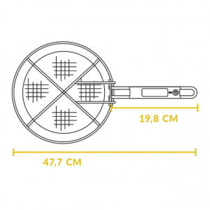 Cos pentru prajire din otel inoxidabil rotund cu diametru de 26 cm pentru ceaunele Lodge - L-10FB2 4