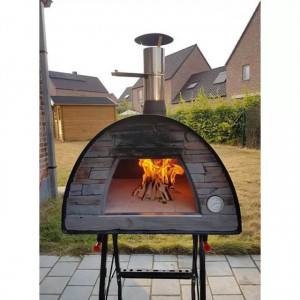 Cuptor traditional pentru pizza pe lemne Maximus Arena negru - MAXIMUSBLACKARENA 3