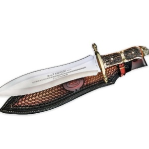 Cutit Vanatoare Muela PODENQUERO-TH,maner corn de cerb, lama 26 cm - Img 4