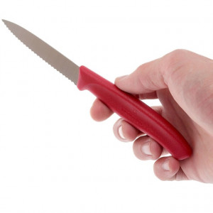 Cutit Victorinox pentru decojit, lama 8cm - 6.7631 proportii in mana