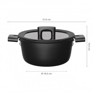 FISKARS Oala cu capac Fiskars Hard Face, Ø 22 cm, 3.5 L - 1052227 - Img 2