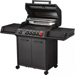 Gratar pe gaz, 4 arzatoare inox, arzator infrarosu, grile fonta, Enders Monroe Pro 4 SIK Turbo, 838533 grafit mat 3