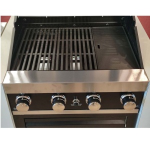 Gratar pe gaz cu 4 arzatoare din inox, incastrabil, gratare din fonta, Grandhall Grandpro Premium GT4 - K04000386A - Img 6