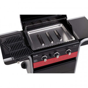Gratar pe gaz si carbuni hibrid Char-Broil Gas2Coal 330 cu 3 arzatoare - 140723 camera ardere