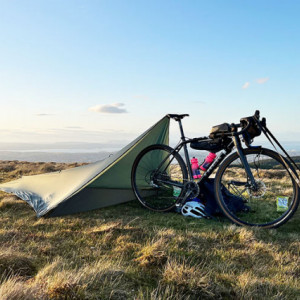 Groundsheet  DD Superlight pentru ture cu bicicleta  Olive Green 210cm x 150cm  - 707273931658 2