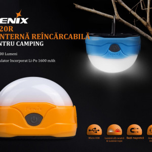 Lanterna camping Fenix CL20 Reincarcabila 300 lumeni 15 metri 2