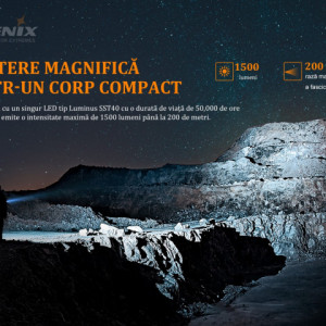 Lanternă EDC 1500 Lumeni 200 metri Fenix E28R - ADV-429-001 - Img 3