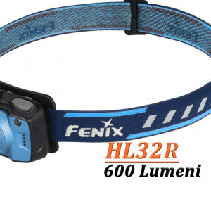 Lanterna frontala Fenix HL32R  600 lumeni 73 metri albastru