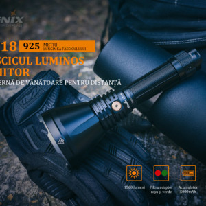 Lanterna profesionala de vanatoare Fenix HT18 1500 lumeni 925 metri 2