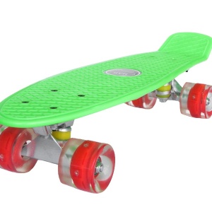 Penny board Mad Cruiser cu roti LED ABEC 7-verde - Img 3