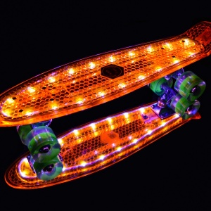 Penny board Mad Cruiser Full LED ABEC 7-oranj - Img 5