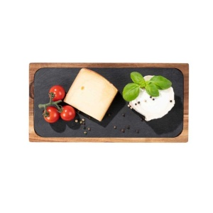 Platou servire si tocator din lemn de accacia 30x15x2 cm Ava Wenko Black Outdoor Kitchen - 55103100 - Img 8