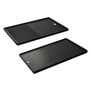 Plita din fonta cu 2 fete neteda si grill 43 x 32 cm pentru gratar Monroe Pro 4 Enders - 7893