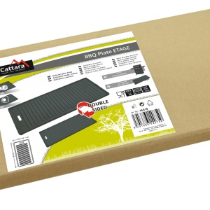 Plita din fonta cu doua fete neteda si striata Cattara ETAGE, 450x205mm - TT14075 - Img 5