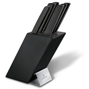 Set 6 Cutite Victorinox Swiss Modern Block + Suport Lemn, Negru - 6.7186.63