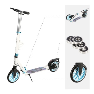 Trotineta Nils Extreme HM2040T, 200 mm, Alb