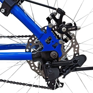 Bicicleta BR TARGET Carrier 29", 21 viteze, frane pe disc, cadru otel 17", manete secventiale, albastru/verde - Img 13