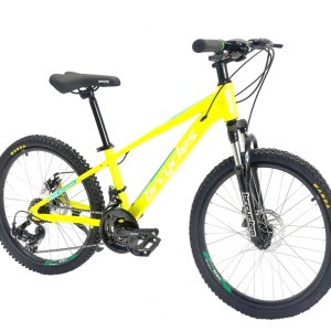 Bicicleta BR Tornado 26", 21 viteze, frane pe disc, cadru din aluminiu 13.5", manete secventiale, galben - Img 9