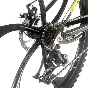 Bicicleta BR Tornado ProMG 24", jante MAGNEZIU, 21 viteze, frane pe disc, cadru din aluminiu 13", manete secventiale, negru - Img 7