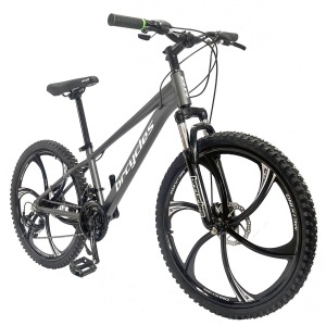 Bicicleta BR Tornado ProMG 24", jante MAGNEZIU, 21 viteze, frane pe disc, cadru din aluminiu 13", manete secventiale, gri - Img 2