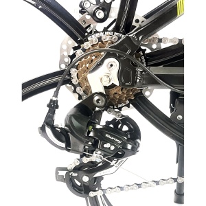 Bicicleta BR Tornado ProMG 26", jante MAGNEZIU, 21 viteze, frane pe disc, cadru din aluminiu 13.5", manete secventiale, negru - Img 5