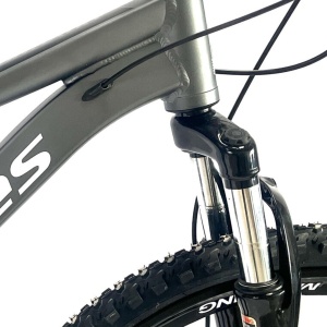 Bicicleta BR Tornado ProMG 26", jante MAGNEZIU, 21 viteze, frane pe disc, cadru din aluminiu 13.5", manete secventiale, gri - Img 5