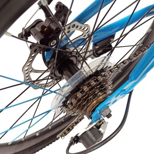 Bicicletă copii BR Inspire 20", 7 viteze, frâne pe disc, cadru oțel 12", manete Revoshift, albastru, varsta 7 - 10 ani - Img 9