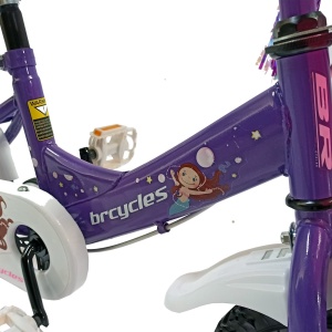 Bicicletă copii BR Linda Kids 12", cadru oțel, mov, varsta 2 - 4 ani - Img 2