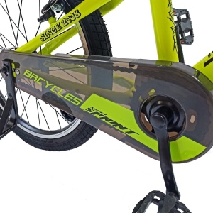 Bicicletă copii BR Neptune 20", cadru oțel, galben fluo, varsta 7 - 10 ani - Img 7