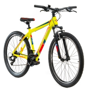 Bicicleta MTB Colinelli COL23, Marimea S, 27.5 inch, Galben, Schimbator Shimano ST-EF500, 21 Viteze, Cadru Aluminiu, Frane V - Brake - Img 2