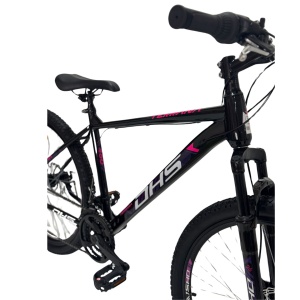 Bicicleta Mtb Dhs 2605 - 26 inch, M, Negru/Violet - Img 4