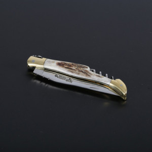 Briceag cu Tirbuson Laguiole en Aubrac, Maner Corn Cerb lama 12cm - LGL0312BCL/FSJ1 4