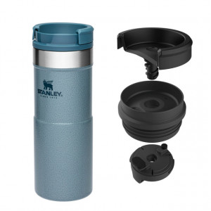 Cana Termoizolanta Stanley The NeverLeak™ Travel Mug Hammertone Ice 0.35L - 10-09855-009 4