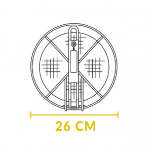 Cos pentru prajire din otel inoxidabil rotund cu diametru de 26 cm pentru ceaunele Lodge - L-10FB2 5