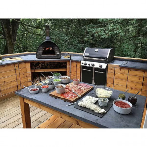 Cuptor traditional pentru pizza pe lemne Maximus negru - MAXIMUSBLACK 2