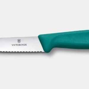 Cutit pentru friptura Victorinox Swiss Classic Steak&Pizza Knife, lama 11cm, Green - 6.7234.C1