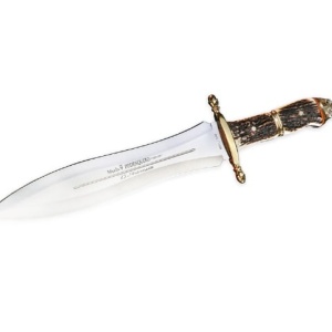 Cutit Vanatoare Muela PODENQUERO-TH,maner corn de cerb, lama 26 cm