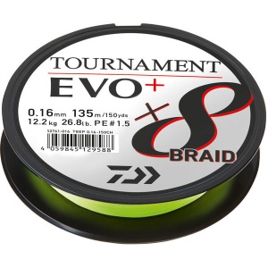 Fir Textil Daiwa Tournament 8xBraid EVO+ Chartreuse 135m