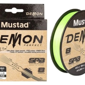 Fir Textil Mustad Demon 8 Braid Chartreuse 150m