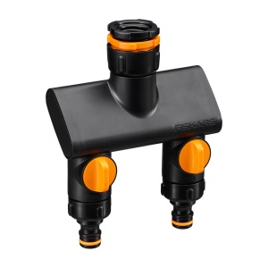 FISKARS Conector robinet cu 2 cai Fiskars Comfort On/Off, diametru conector 1/2", 3/4", 1" - 1070577