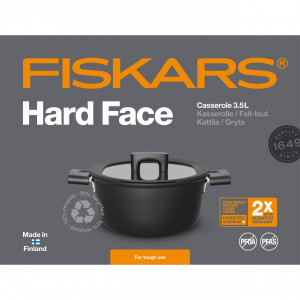 FISKARS Oala cu capac Fiskars Hard Face, Ø 22 cm, 3.5 L - 1052227 - Img 3