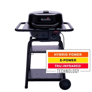 Gratar electric 2.100 W si pe carbuni hibrid, 370 grade Celsius, TRU-Infrared, Char-Broil Patio Bistro E2Coal - 140255