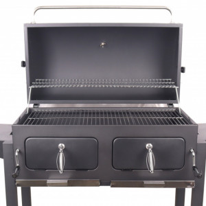 Gratar pe carbuni, Cattara Royal Grande 3XL, 84 x 42cm, mobil, capac, 2 tavi carbune - TT13047 - Img 3