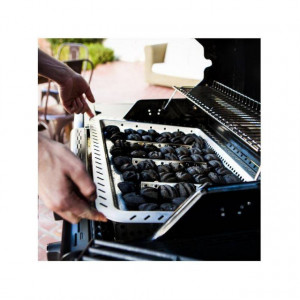Gratar pe gaz si carbuni hibrid Char-Broil Gas2Coal 330 cu 3 arzatoare - 140723 tava carbuni