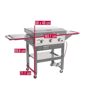 Gratar pe gaz tip plancha cu 3 arzatoare Char-Broil Griddle 3400 - 140999 - Img 7