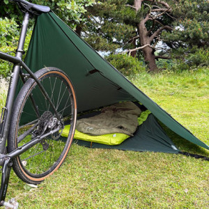 Groundsheet  DD Superlight pentru ture cu bicicleta  Olive Green 210cm x 150cm  - 707273931658 3