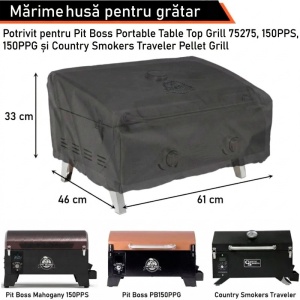 Husa pentru gratar portabil Pit Boss Navigator PB150 - 32125 - Img 3