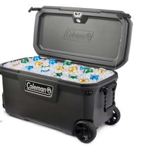 Lada frigorifica pasiva Coleman Convoy 97L, gri, cu manere si roti, balamale metalice 96 x 45 x 48 cm - 2213849 - Img 2