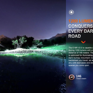 Lanternă EDC 1200 Lumeni 146 metri Fenix E18R V2.0 - ADV-461-001 - Img 2