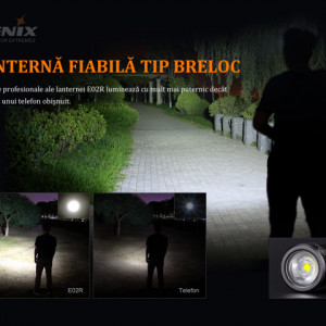 Lanterna EDC Fenix E02R - EDC - 200 lumeni - 49 metri